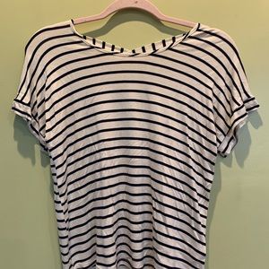 navy and white stripe shirt